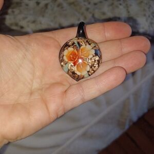 Glass Floral Pendant
